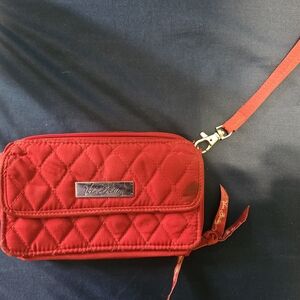 Vera Bradley Cherry Red Quilted Wristlet